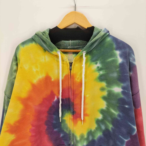 ヘインズ Hanes タイダイ柄ジップアップパーカー メンズ  2XL